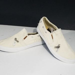 ⚡MISSLOOK cream canvas deck shoes
